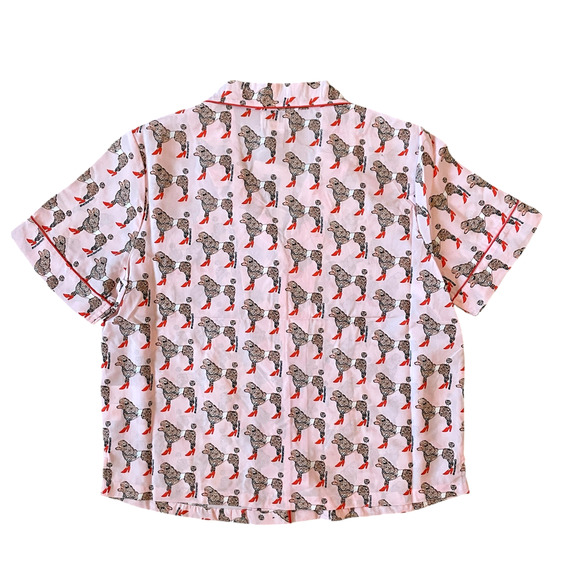 Pink Poodle Pajama Shorts Set Size SMALL by Bouffants & Broken Hearts New - Picture 7 of 16